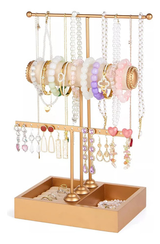 Joyero De Collares Y Porta Pulseras De 3 Niveles Para Mujer
