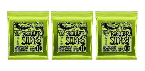 Imagem 5 de 5 de Corda Ernie Ball Regular Slinky 010 Guitarra Kit C/ 3 Jogos