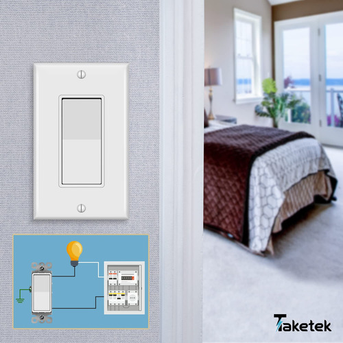 Interruptor Decorativo Con Placa De Pared, Interruptor De Lu