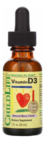 Vitamina D3 Infantil Childlife Liquido Sabor Frutas 30 Ml