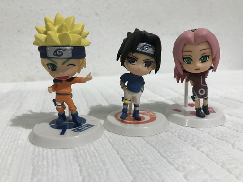 Kit 3 Mini Figuras Equipe 7 - Naruto