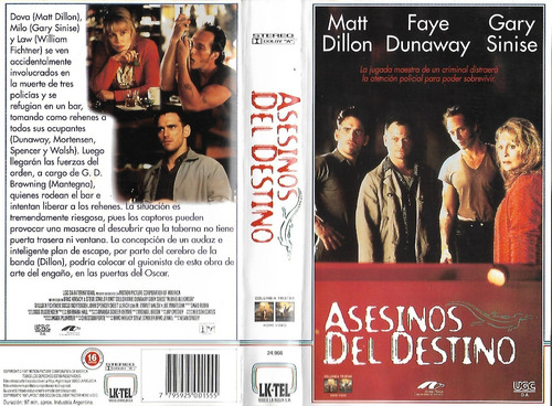 Asesinos Del Destino Vhs Matt Dillon Gary Sinis Faye Dunaway