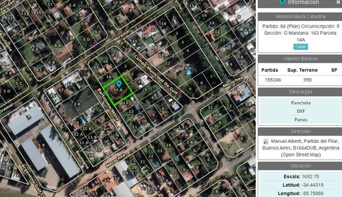 Imagen 10 de 16 de Lote - Quinta De 990m2 Con Casa En Venta - Pilar