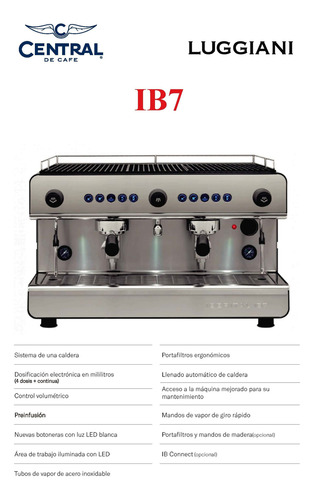 Maquina De Cafe Expresso Iberital Modelo Ib7