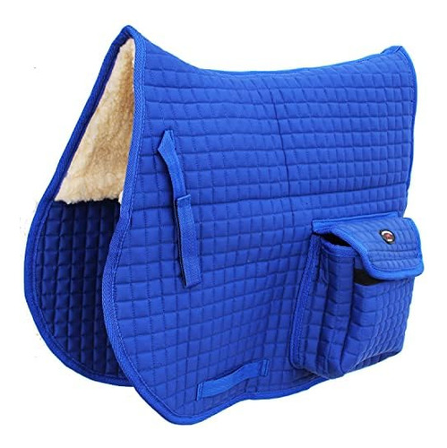 Horse English Quilted Faux Fur All-purpose Saddle Pad P...