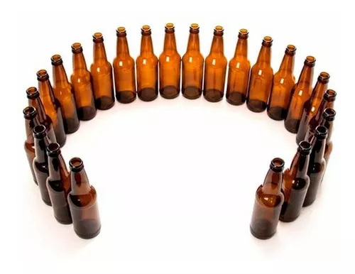 Botella de cuello largo en vidrio para cerveza 355 ml