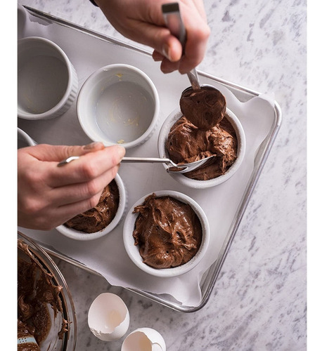 Imagen 5 de 10 de Pack 4 Ramekin Pocillo Blanco Para Horno 270ml