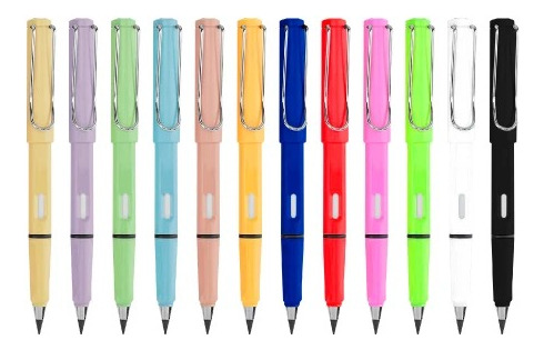 24 Lápices Infinito Más 24 Puntas De Colores Aleatorios