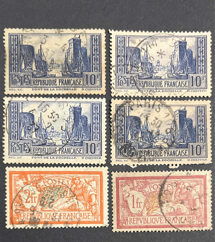 Sello Correo Francia Antiguo 6 Estampillas Francesas X Lote