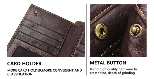Bolso De Mano De Cuero Genuino Para Hombre Para Celular