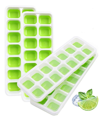 2 Moldes De Silicona Para Cubitos De Hielo De 14 Cavidades,