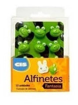 Alfinetes Decorativos Cis Fantasia Sapo Estojo Com 12 Unds