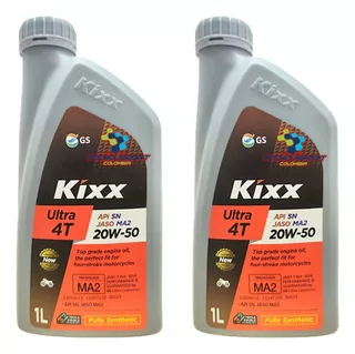 Aceite Moto 20w50 Motor 4t Kixx Full Sintetico X2 Litros