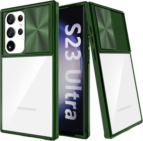 Funda Para Samsung Galaxy S23 Ultra Verde Cubierta Deslizant