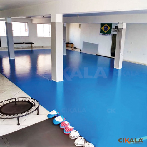 Lona Tatame Ck750 Micras Bicolor Vermelha Octógono 17x7m
