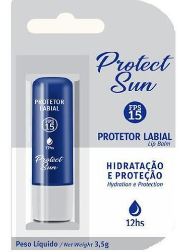 Protetor Labial Sun Fps 15 A Base De Cacau Ziinziin 3,5 G