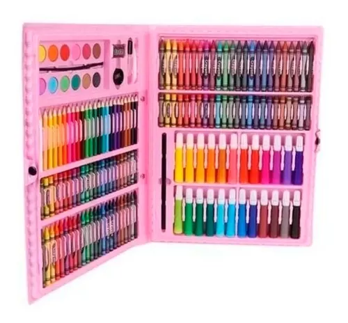 Maleta 145pieza Set Para Pintar Lapices Colores Set De Arte