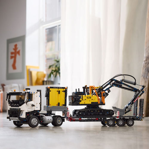 Caminhão Lego Technic Fmx e escavadeira elétrica Volvo 42175