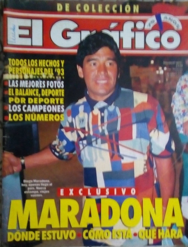 El Gráfico 3874 Maradona,los Mejor Del Año 1993, Velez