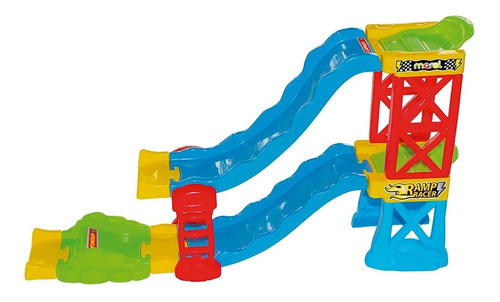 Super Pista Com 2 Carrinhos Ramp Racer 28 Peças - Maral