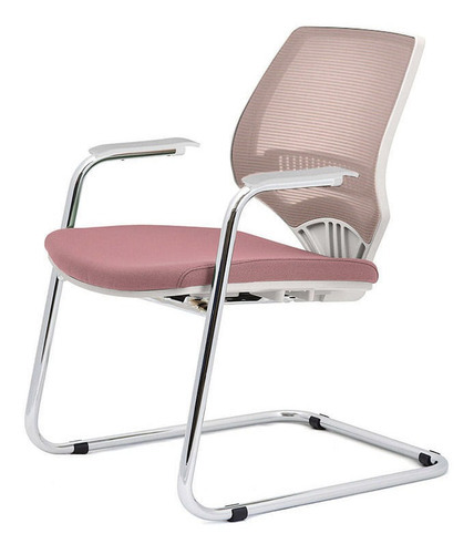 Cadeira Diálogo Marelli You 211 Rose Com Estrutura Cromada Cor Rosé e Polido Material do estofamento Tecido
