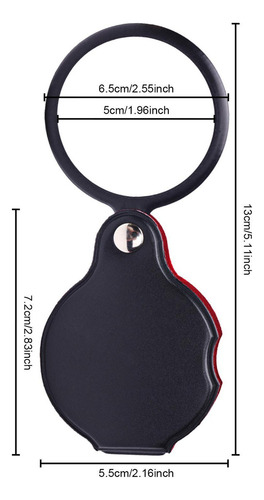 Lupa De Bolsillo Lupa Pequeña 5x Lupa Little Lupa De 50 Mm L