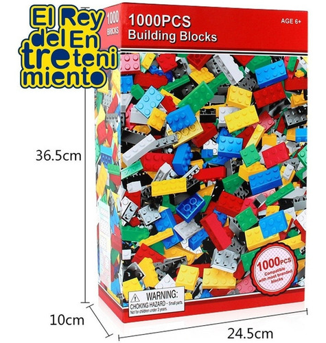 Imagen 4 de 7 de Juego 1000 Bloques Ladrillos De Encastre Calidad - El Rey