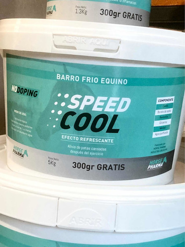 Barro Frío Speed Cool Equinos Caballos. No Doping 5kg