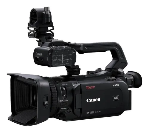 Cámara de video profesional Canon XA55 4K NTSC negra