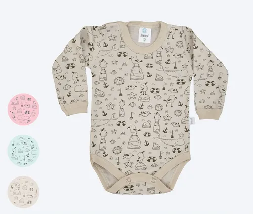 Body Manga Larga Unisex Gamise 100 Algodon