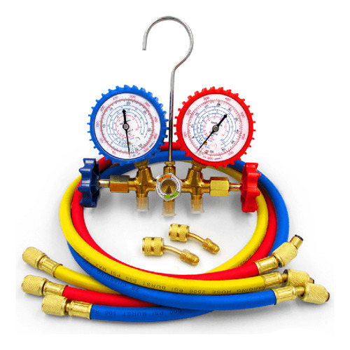 Manifold R22 R134 R404 R410 + Dois Adaptadores R410a Agt-mf2