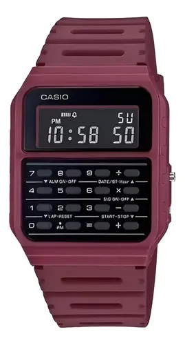 Reloj Calculadora Clasico Casio CA-53WF-4B Rojo | Cuotas sin interés