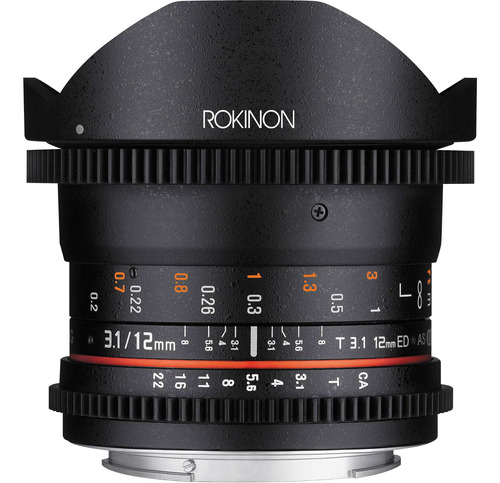 Rokinon 12mm T3.1 Ed As If Ncs Umc Cine Ds Fisheye Lens For