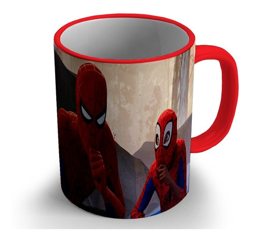 Taza Borde Color Rojo Spiderman-003