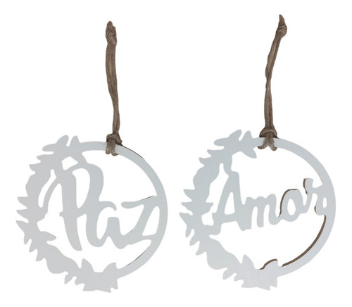 Set Colgantes Navideños Decorativos Amor Y Paz