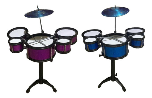 Mini Bateria Para Chicos Juguetes 5 Cuerpos Con Plato 