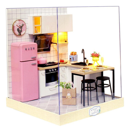 1/24 Diy Cocina Casa De Artesanía Muebles Compatible Con