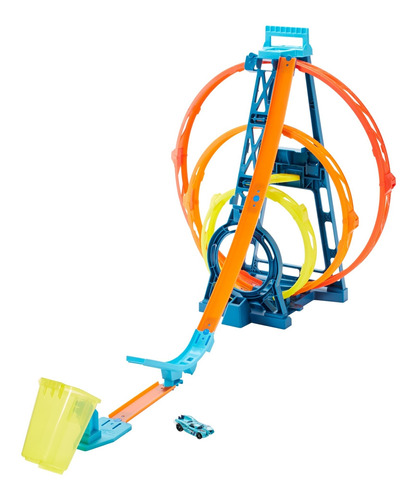 Pista Triple Bucle Hot Wheels Para Construir