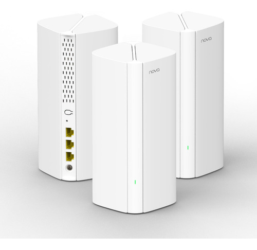 Tenda Nova WiFi 6 Mesh System MX12 - AX3000 Mesh WiFi Router, hasta 2402 Mbps en 5 GHz, Cubre hasta 650㎡, Red de Malla de Doble Banda Gigabit para 160 Dispositivos, Funciona con Alexa, 3-Pack