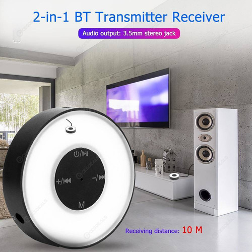 Transmisor Receptor Bluetooth De Audio Bhm07 2 En 1 Jwk