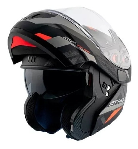 Casco Mt Helmets Atom Sv Transcend Rebatible Doble Visor Cts