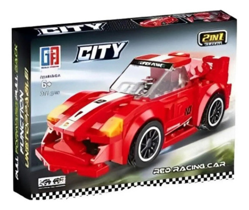 Robô Transformer 2 Em 1 Carro De Corrida Em Blocos De Montar Quantidade De Peças 200 Versão Do Personagem Carro Robô Lego