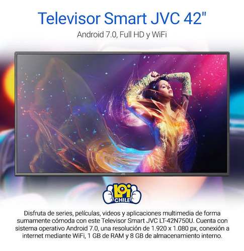 Televisor Smart Tv Jvc 42' Android Tv Full Hd Wifi