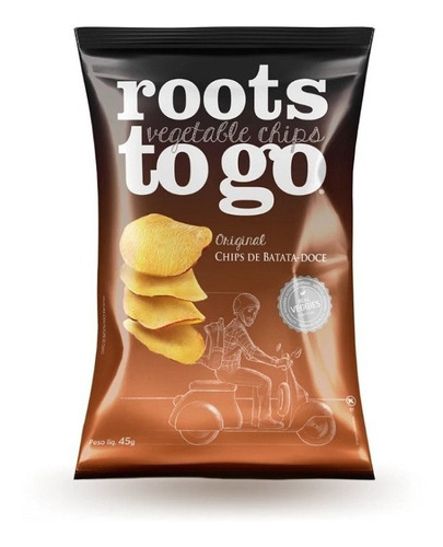 Chips de Batata-Doce Roots to go chips batata doce sem glúten 45 g