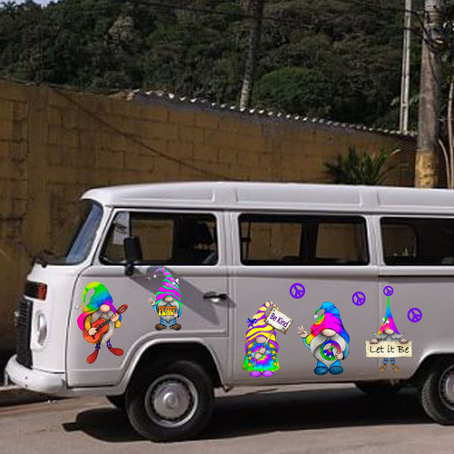 Papel Pintado De Fiesta Con Temática Hippie, Retro, Enano, E