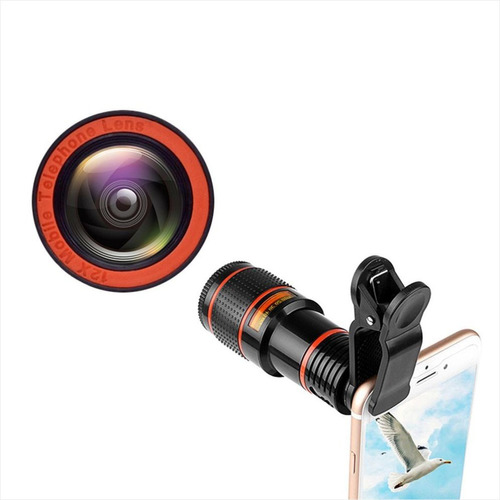 Clip-on 12x Zoom HD cámara del telescopio lente para Lenovo Tab 4 Tablet PC 8 10 Plus