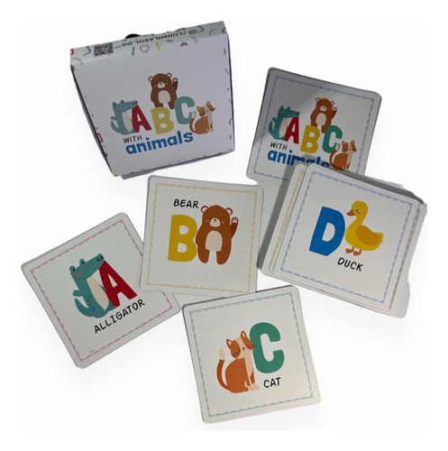 Cartas Didacticas Abecedario Aprender Letras Animales Ingles