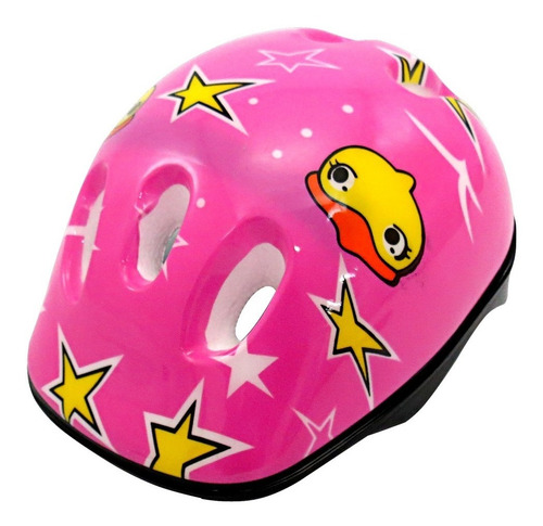 Imagem 1 de 5 de Capacete Infantil Rosa Bike Skate Patins Patinete Ajustavel