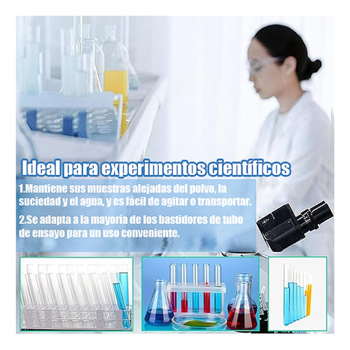 Tubos De Ensayo De Plástico 5ml 100 Piezas Con Accesorios