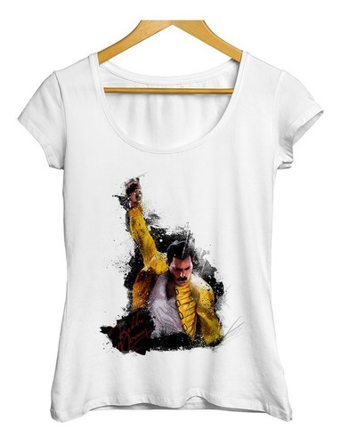 Remera Freddie Mercury Retrato Vintage Colores Vibrantes